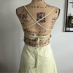 Kendall & Kylie Strappy Back Out Slip Dress with side zipper in Size Medium